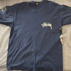 Vintage Stussy Navy Blue printed T-Shirt